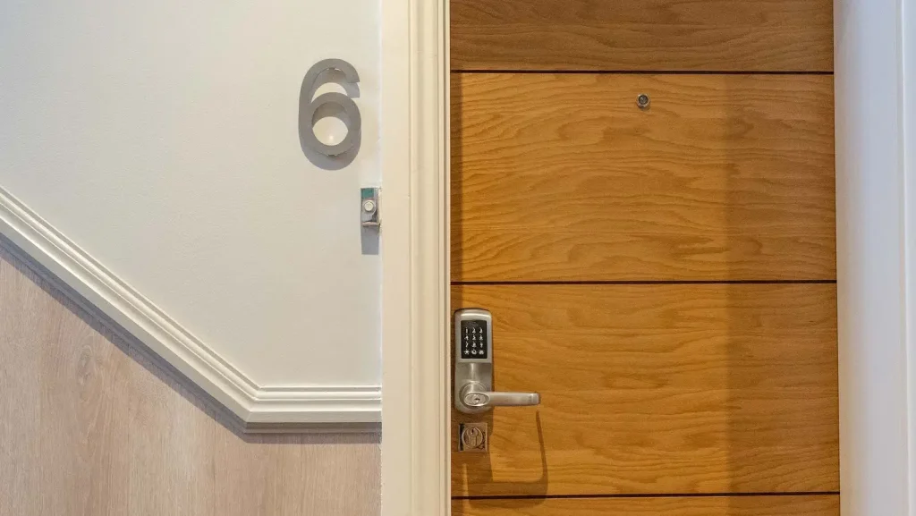 Studio door with smartlock